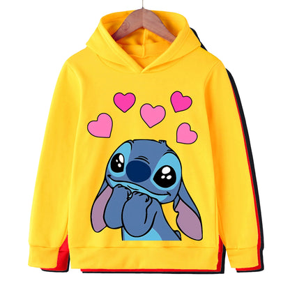 Girls Clothes Stitch Hoodies Sweatshirts Children's Clothing Sets Child Girl Tops + Pants 2 Pcs Suits Kids Boys Tracksuits Set