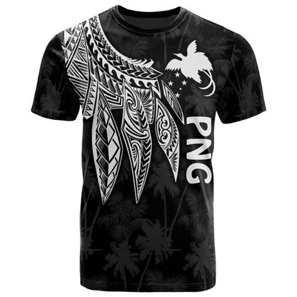 Papua New Guinea Flag Map Graphic T Shirts PNG National Emblem T Shirt For Men Clothes Polynesia Unisex Tshirt Casual Man Tee