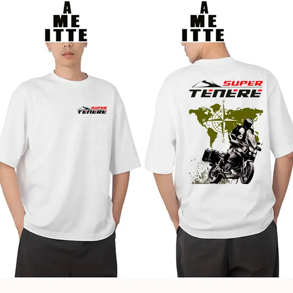 Tenere 700 Adventure T-Shirt SuperTenere 1200 Moto Sport Ride T-shirt Men Short Sleeve Hip Hop Casual Boy Riding Cool Tees